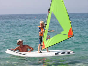 windsurf avec des enfants